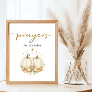 Twin Pumpkin Baby Shower Prayers For Baby Sign