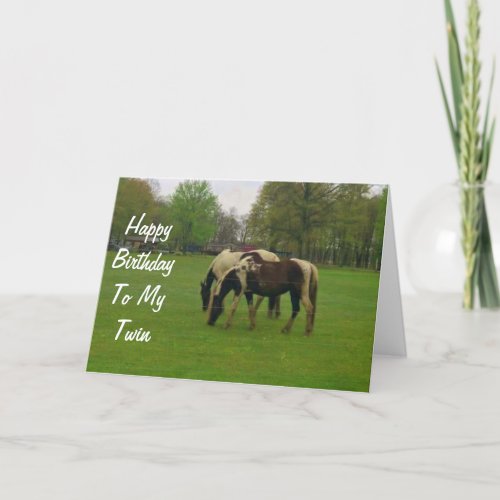TWIN READY TO CELEBRATE ON YOUR BIRTHDAY CARD