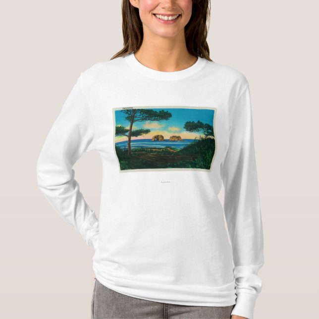 Twin Rocks on Oregon CoastCoast T-Shirt (Front)