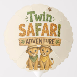 Twin Safari Adventures Boys Birthday Party Balloon