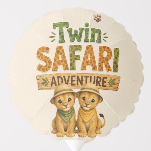 Twin Safari Adventures Boys Birthday Party Balloon