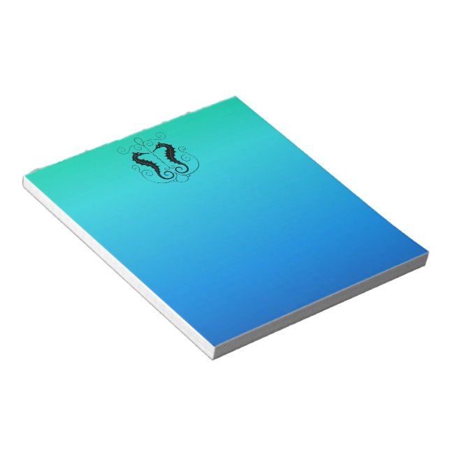 Twin Seahorses Notepad (Angled)