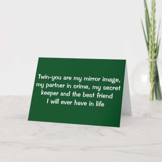 TWIN-SHARING BIRTHDAY WITH YOU IS THE BEST CARD (Front)