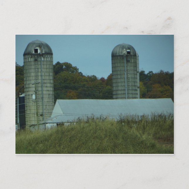 Twin Silos Postcard (Front)