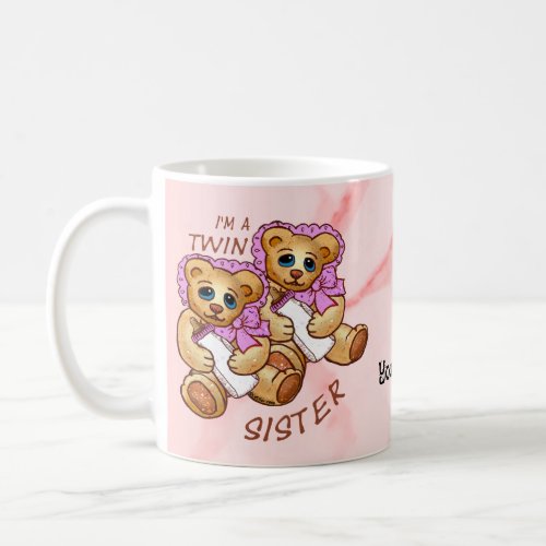 Twin Sister Bears Coffee Mug