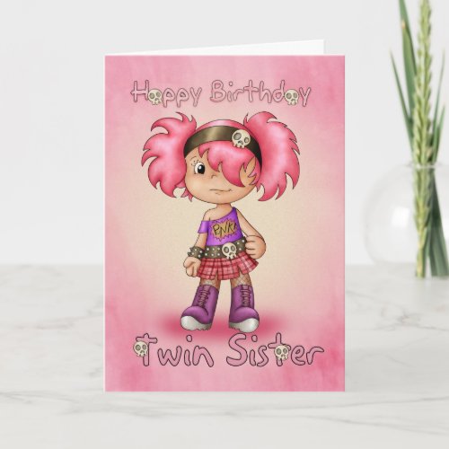 Twin Sister _ Birthday Card _ Little Rock Chick