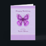 Twin Sister Birthday Card - Purple Butterfly<br><div class="desc">Cheerful Purple Butterfly Birthday Wishes</div>