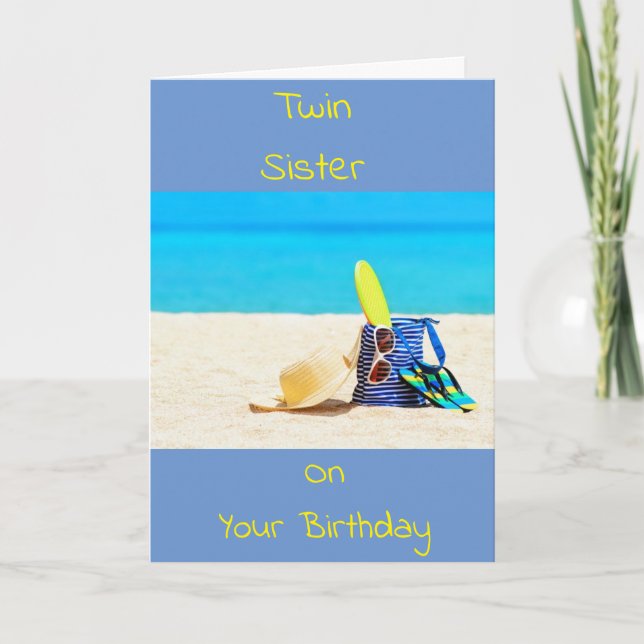 **TWIN SISTER** ENJOY YOUR BIRTHDAY CARD (Front)