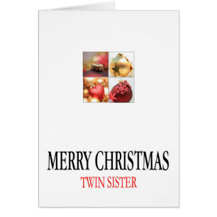 Twin Sister Merry Christmas card