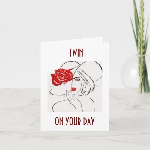 TWIN SISTER_RELAX PAMPER YOURSELF ON BIRTHDAY CARD