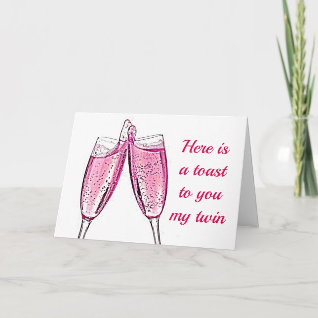 **TWIN SISTER**  YOUR BIRTHDAY WISH & PROMISE CARD (Front)