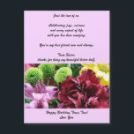 Twin Sisters Birthday Magnetic Greeting Card<br><div class="desc">Rarely found,  this special magnetic greeting card is for twin sisters. Using heartfelt everyday language,  this card will be happily received and enjoyed!</div>