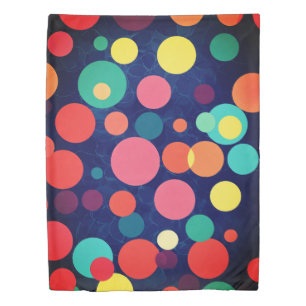 "Twin Size Duvet Cover with Small Abstract Repeati