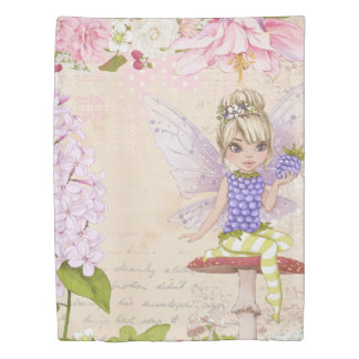 Twin Size floral and fairy comforter Duvet Cover
