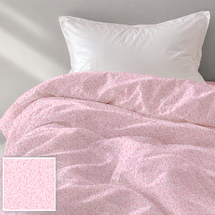 Twin-sized Soft Pink Leopard Print Duvet Cover