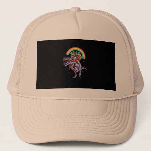 twin skull in christmas party trucker hat