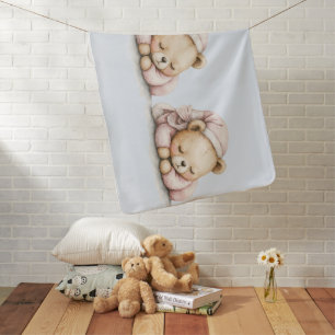 Twin Sleeping Bears Baby Blanket