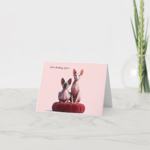 Twin Sphynx Any Occasion Greeting Card
