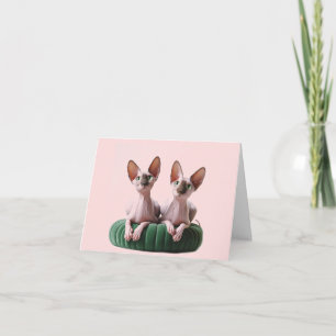Twin Sphynx Any Occasion Greeting Card