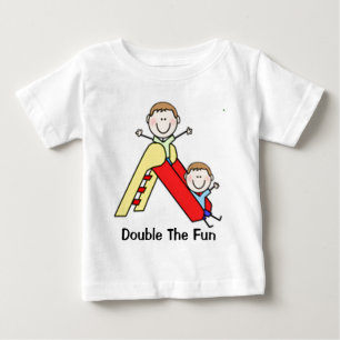 Twin Stick Figures Baby T-Shirt