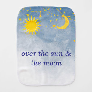 Twin Sun and Moon Baby Burp Cloth