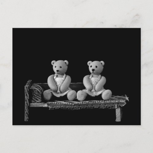 Twin Teddy Bears Postcard