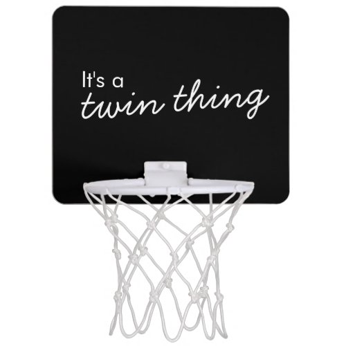 Twin Thing  Black Modern Matching Twintuition Mini Basketball Hoop