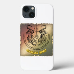 Twin Tigers Sak Yant iphone case Fearless Spirit