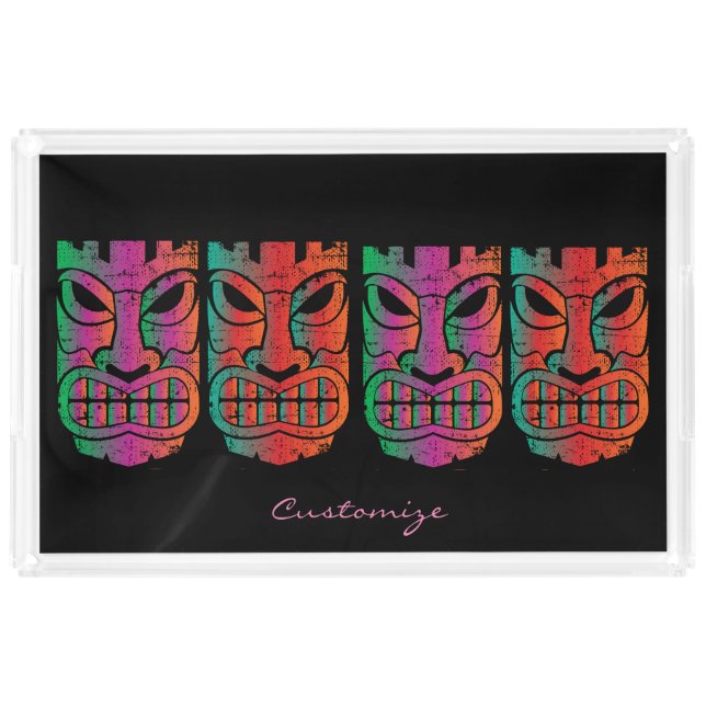 Twin Tiki Sculpture Thunder_Cove Acrylic Tray (Front)