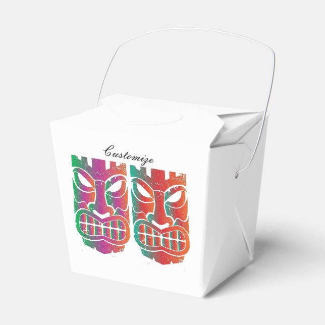 Twin Tiki Sculpture Thunder_Cove Favor Boxes (Front Side)