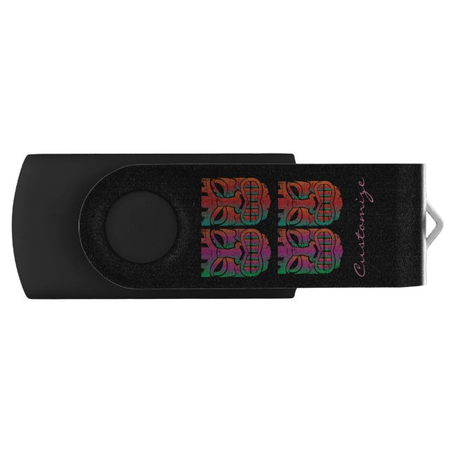 Twin Tiki Sculpture Thunder_Cove Flash Drive (Front)