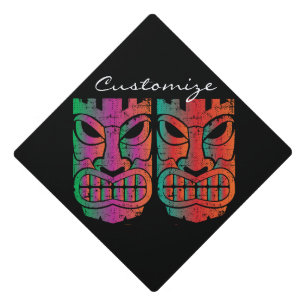 Twin Tiki Sculpture Thunder_Cove Graduation Cap Topper