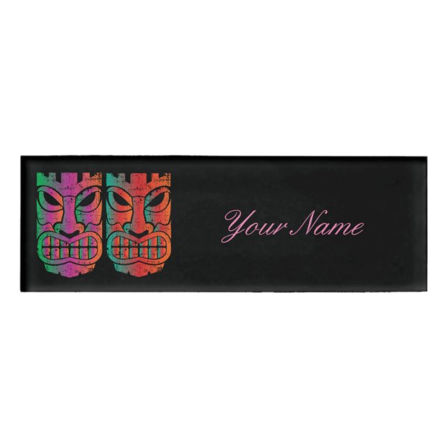 Twin Tiki Sculpture Thunder_Cove Name Tag (Front)