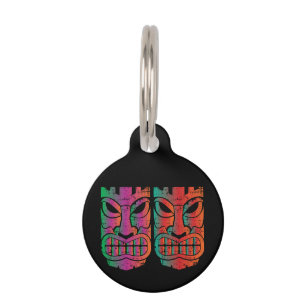 Twin Tiki Sculpture Thunder_Cove Pet ID Tag