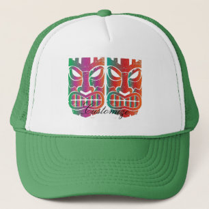 Twin  Tiki Sculpture Thunder_Cove Trucker Hat