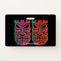 Twin Tiki Sculptures Thunder_Cove Badge Holder