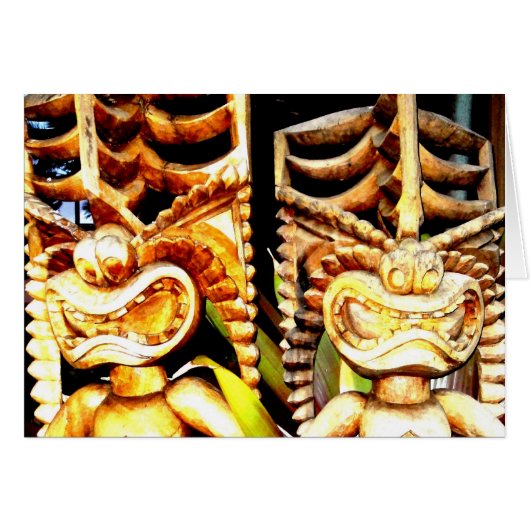 Twin Tikis Cards (Front Horizontal)