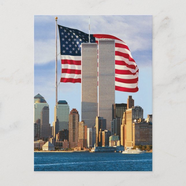 Twin Tower America Postcard (Front)