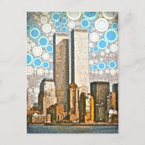 Twin Towers 1995 Postcard