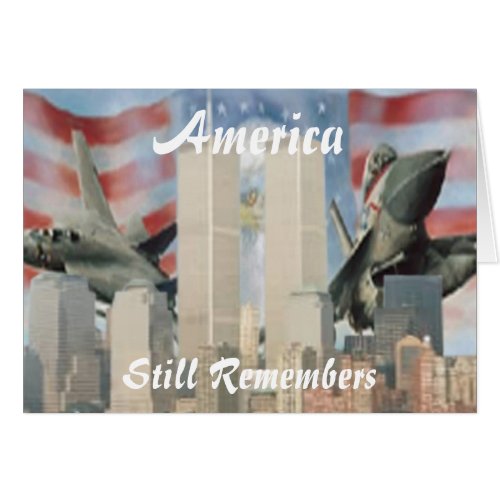 Twin Towers 911 Remembrance Card