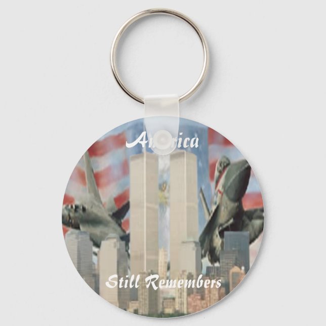 Twin Towers 9/11 Remembrance Key Chain (Front)