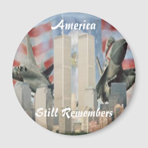 Twin Towers 911 Remembrance Magnet