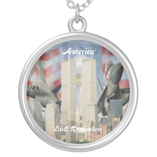 Twin Towers 9/11 Remembrance Necklace (Front)