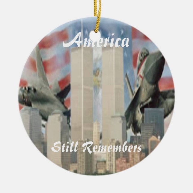 Twin Towers 9/11 Remembrance Ornament (Front)