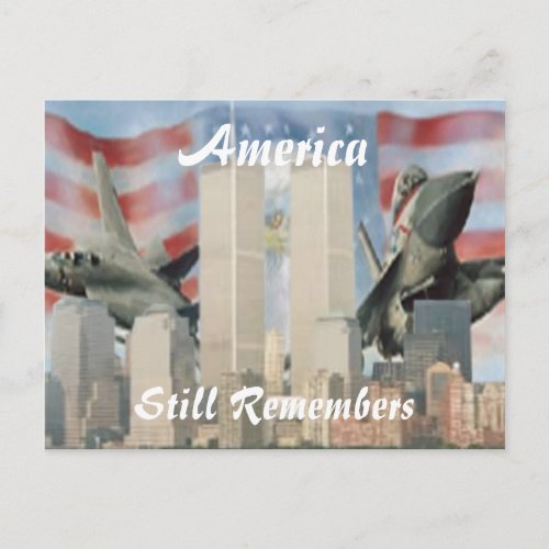 Twin Towers 911 Remembrance Postcard