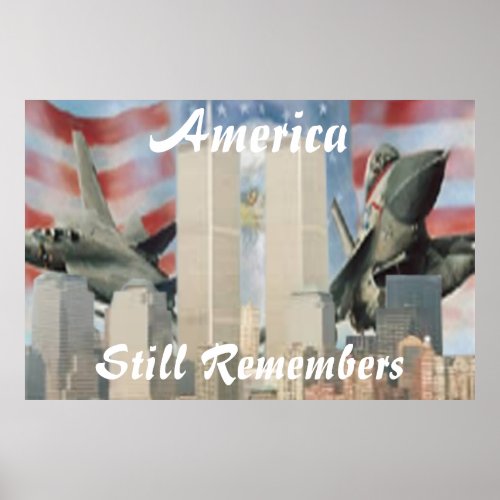 Twin Towers 911 Remembrance Poster