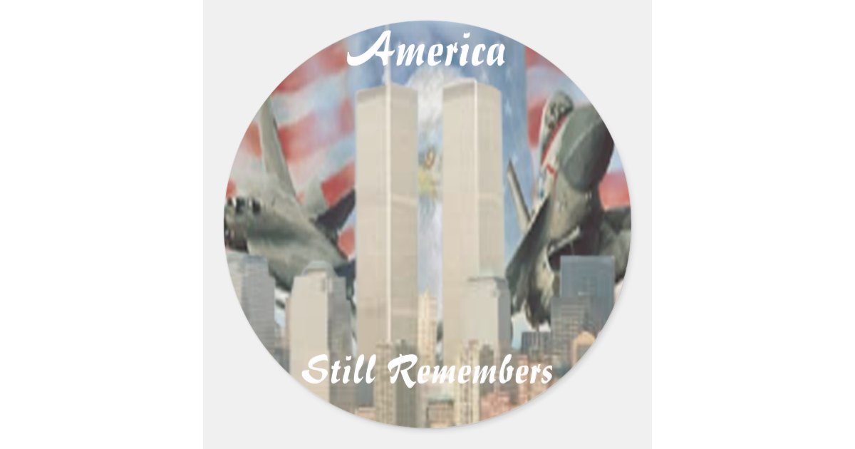 Twin Towers 9/11 Remembrance Stickers | Zazzle