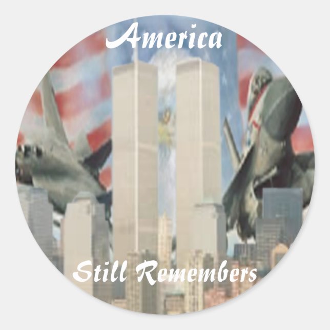 Twin Towers 9/11 Remembrance Stickers (Front)