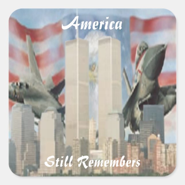 Twin Towers 9/11 Remembrance Stickers (Front)