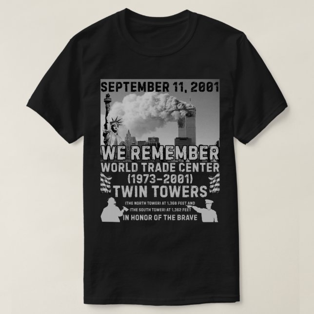 Twin Towers 9/11 T-Shirt (Design Front)